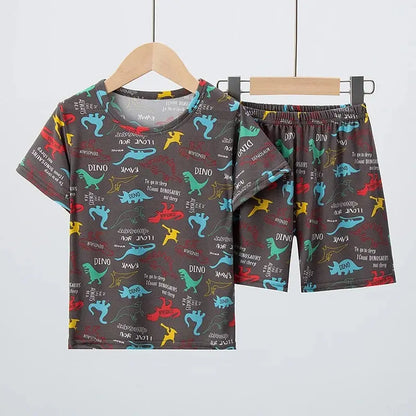 2-teilig Kinder Outfit Dinosaurier Kurz - Meloni2