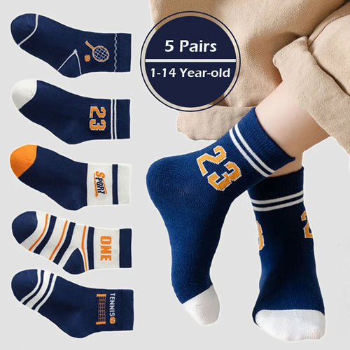 5 Paare Kinder Socken für Jungs - Meloni2