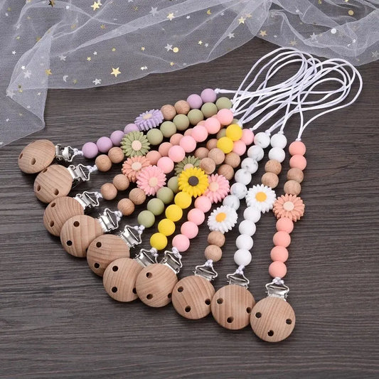 Baby Schnullerkette Buche Holz