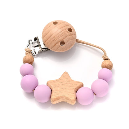 Neue Baby Schnuller Kette Holz - Meloni2