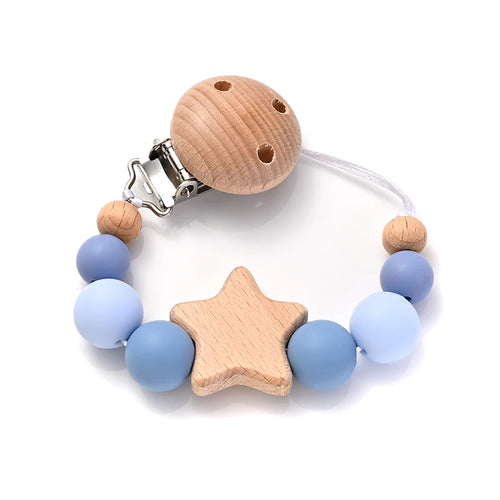 Neue Baby Schnuller Kette Holz - Meloni2