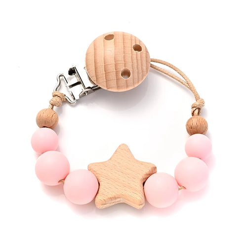 Neue Baby Schnuller Kette Holz - Meloni2
