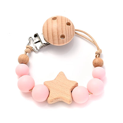 Neue Baby Schnuller Kette Holz - Meloni2