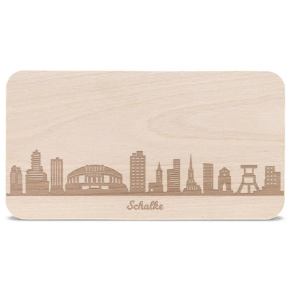 Frühstücksbrettchen Skyline Schalke