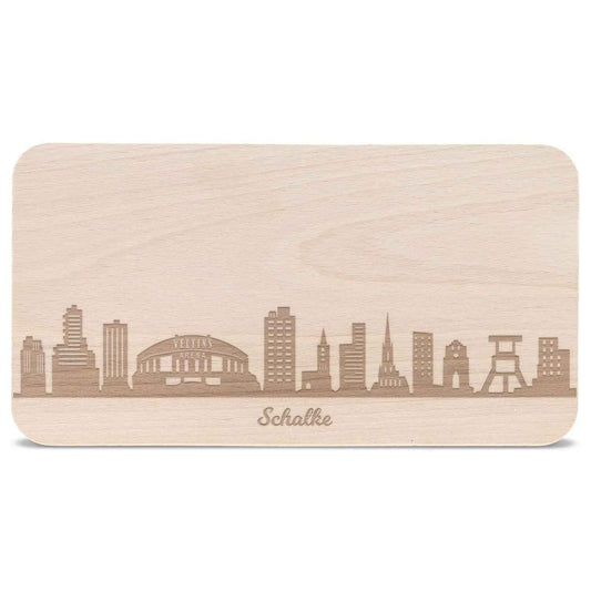 Frühstücksbrettchen Skyline Schalke