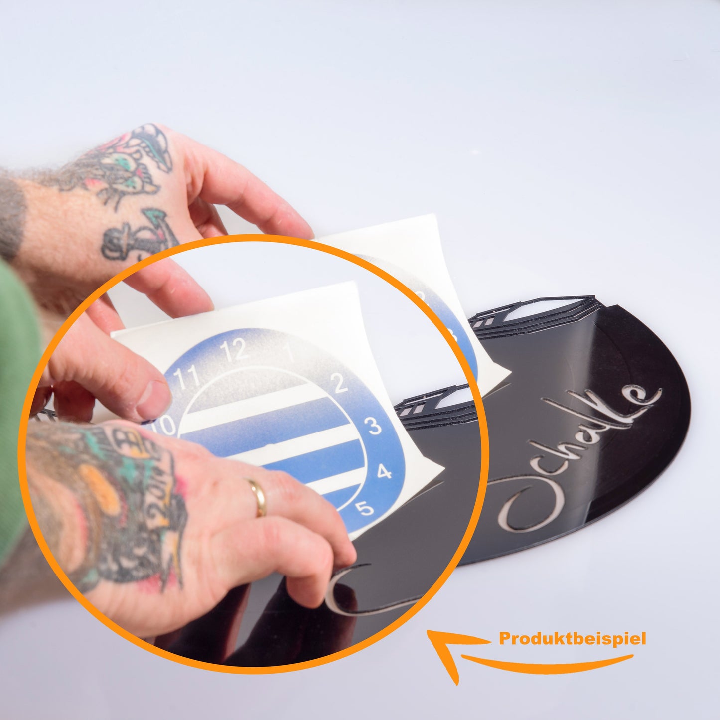 Wanduhr aus Vinyl Skyline Kellenhusen
