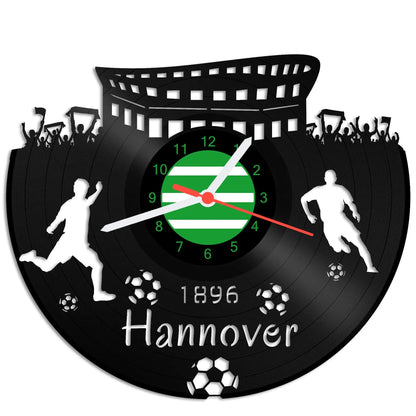 Fussball Wanduhr aus Vinyl Vereinsliebe Hannover