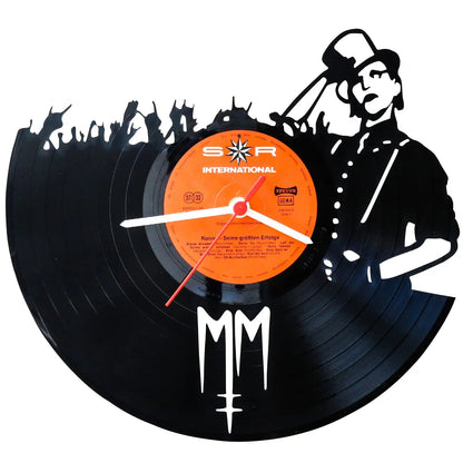 Wanduhr aus Vinyl Marylin Manson