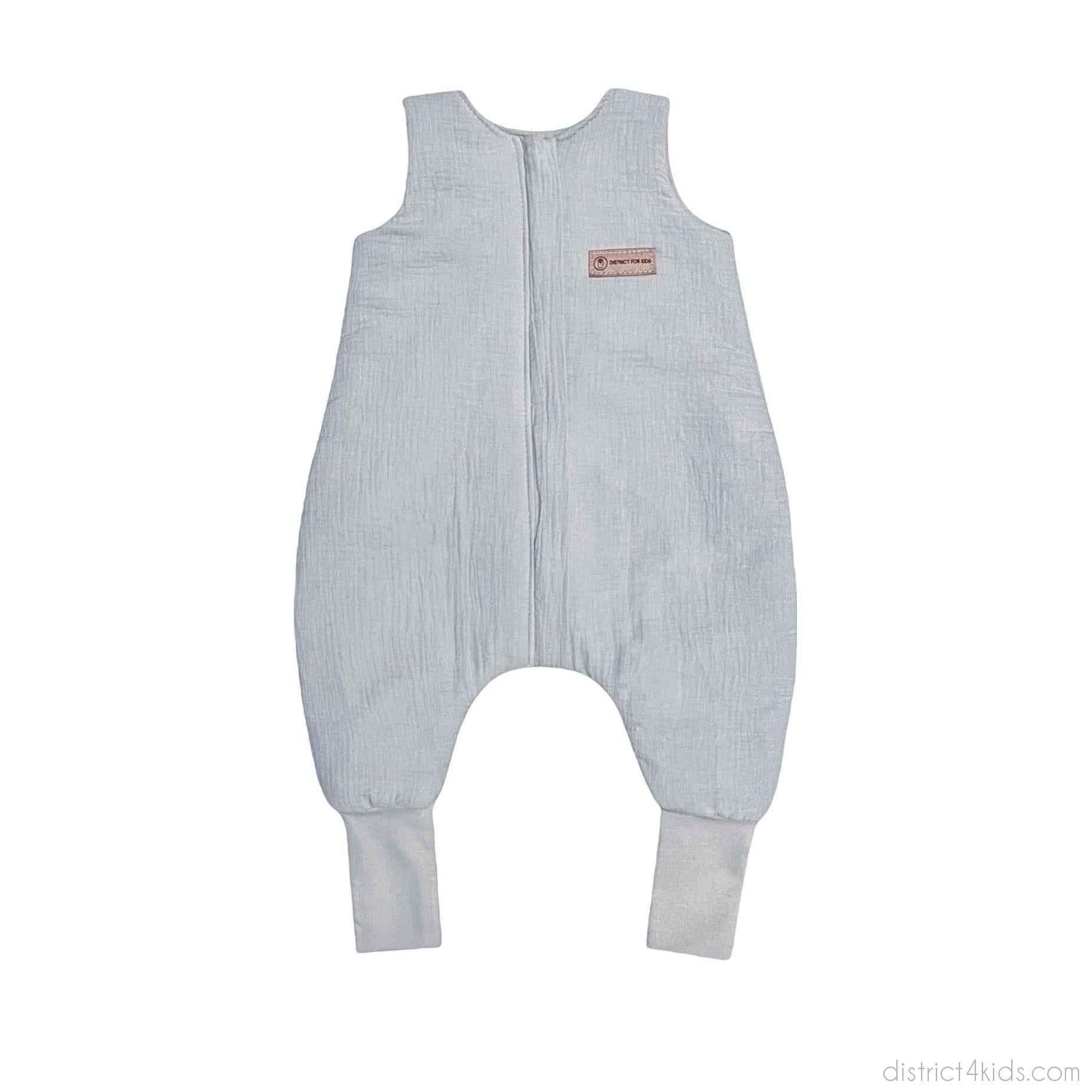 Schlafsack Musselin mit Füßen - mitwachsend, atmungsaktiv & sicher