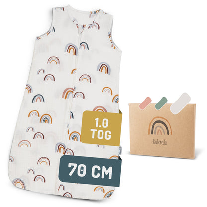 Schlafsack kurzarm Regenbogen