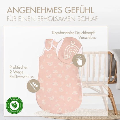 Schlafsack Rund Zarter Regenbogen Rosé