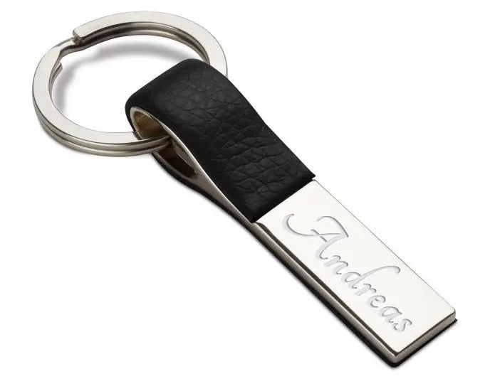 Leder Schlüsselanhänger Polo mit Gravur