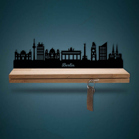 Schlüsselleiste Holz Skyline Berlin