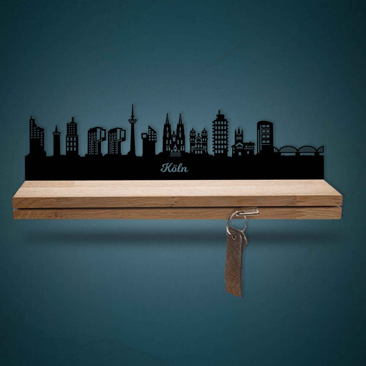 Schlüsselleiste Holz Skyline Köln
