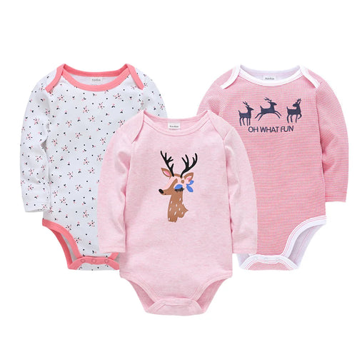 Baby Bodys für Jungs und Mädchen 3 Stück Langarm - Meloni2