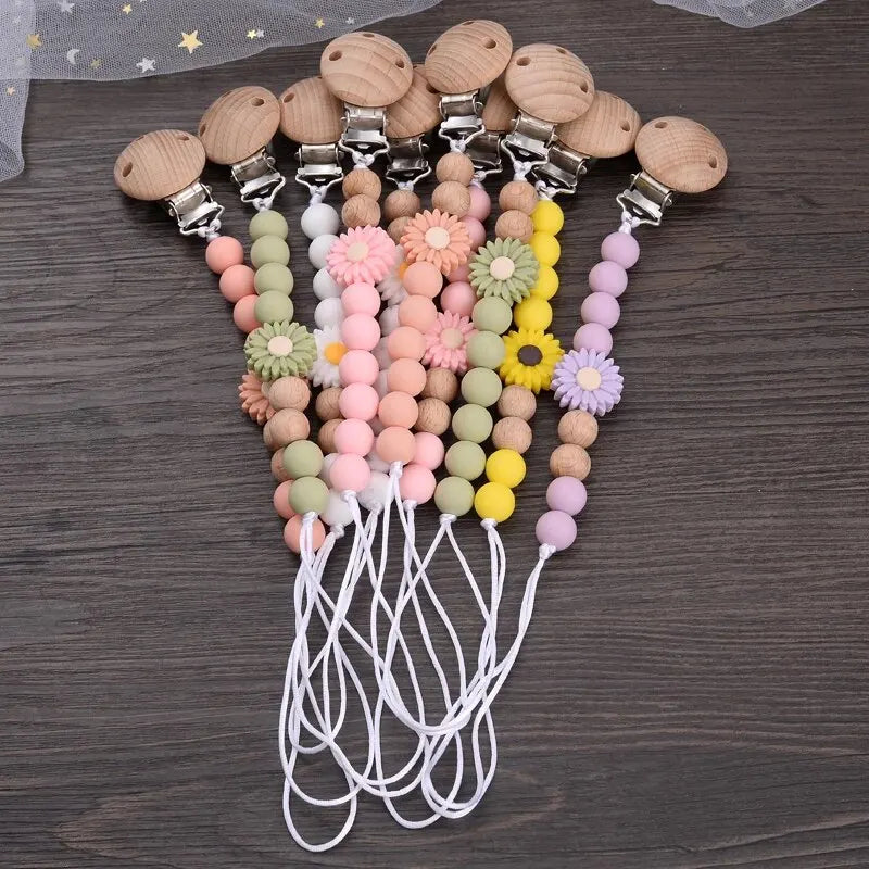 Baby Schnullerkette Buche Holz - Meloni2