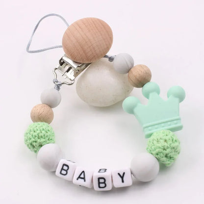 Baby Komfort Schnuller Kette Kinder Buche Holz - Meloni2