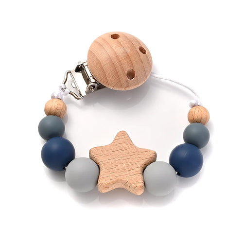 Neue Baby Schnuller Kette Holz - Meloni2