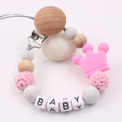 Baby Komfort Schnuller Kette Kinder Buche Holz - Meloni2