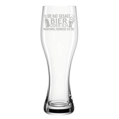 Leonardo Weizenglas "Sie hat gesagt Bier oder ich"
