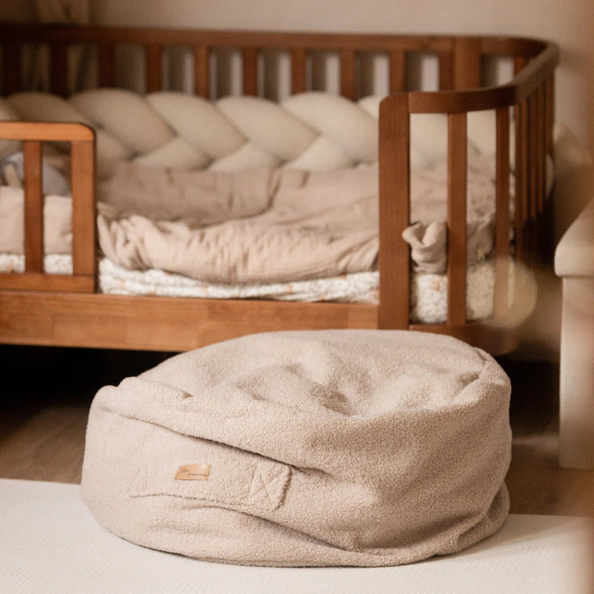 Sitzsack Bouclé – mit Stauraum, Hide & Seat