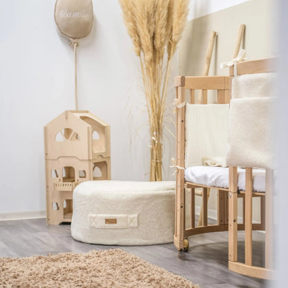 Sitzsack Bouclé – mit Stauraum, Hide & Seat