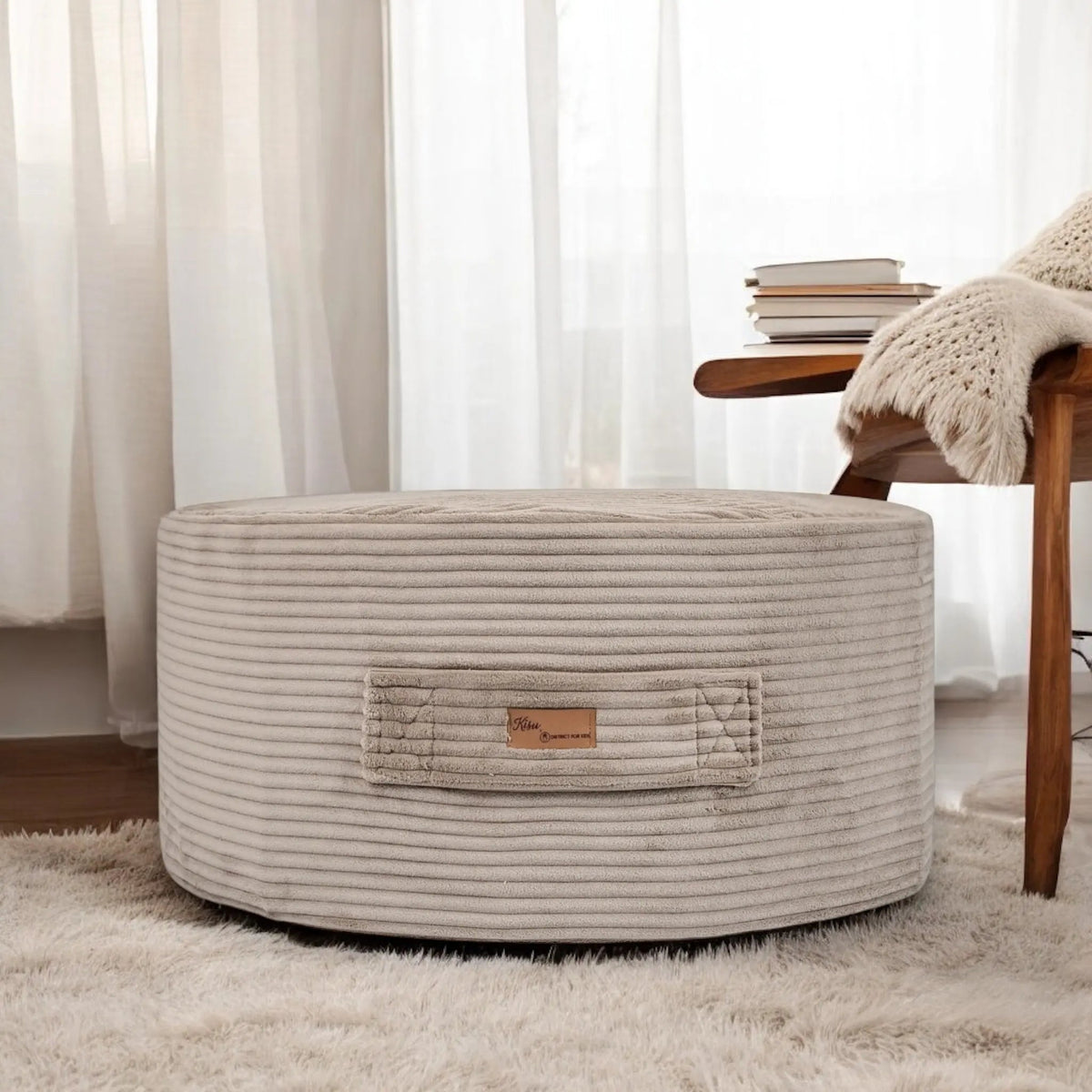 Sitzsack Cord – mit Stauraum, Hide & Seat