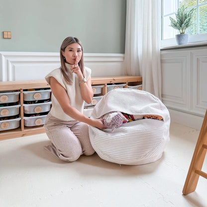 Sitzsack Cord – mit Stauraum, Hide & Seat