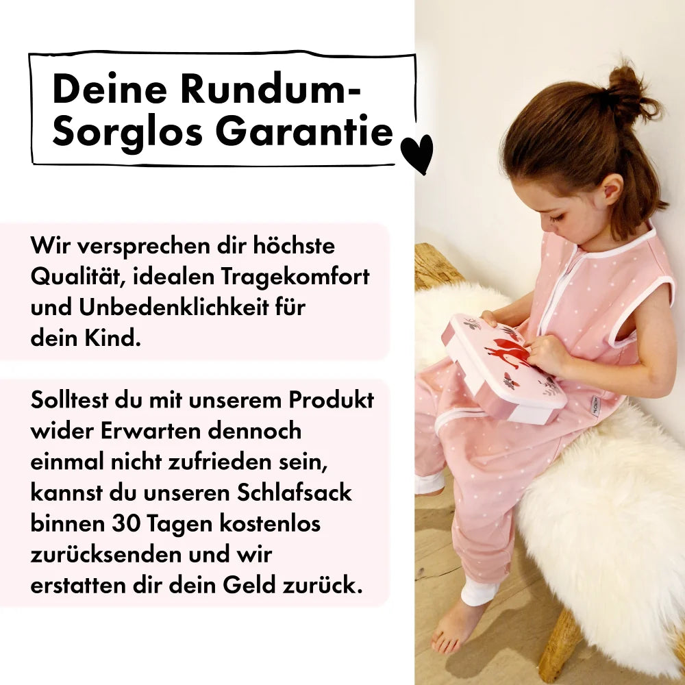 Sommer-Schlafsack mit Füßen Zarter Tupfen Rosé