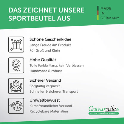 Bedruckter Turnbeutel für Kinder im Pegasus Design