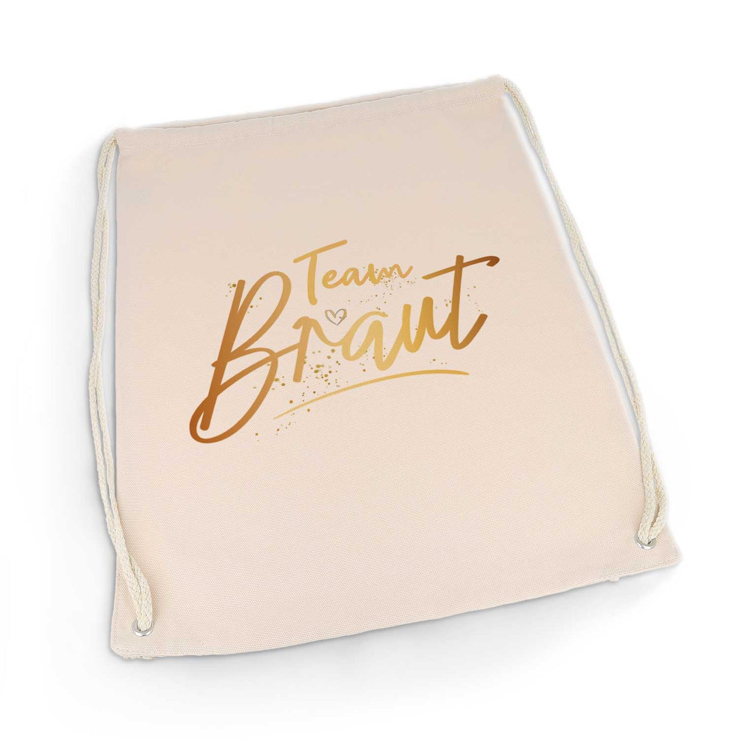 Bedruckter Turnbeutel im Team Braut Design