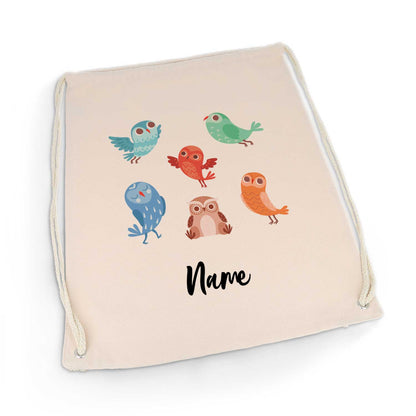 Bedruckter Turnbeutel für Kinder im Vögel Design