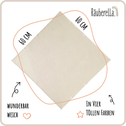 Musselin Spucktücher 4er-Pack, 60x60 cm, Baumwolle
