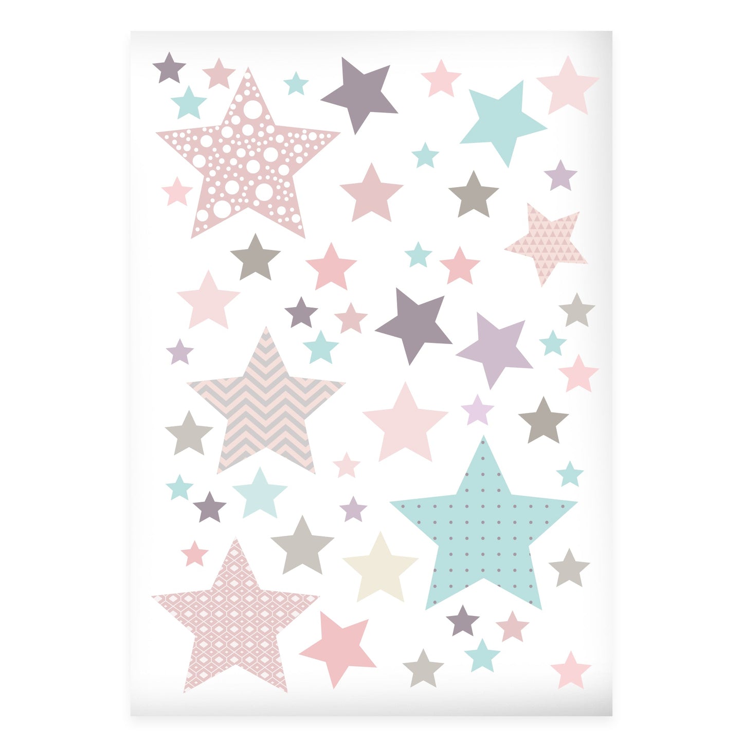 Wandsticker Set Pastell Sterne 2.0