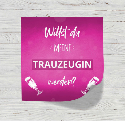 Flaschenetikett Trauzeugin - Geschenk für die Trauzeugin