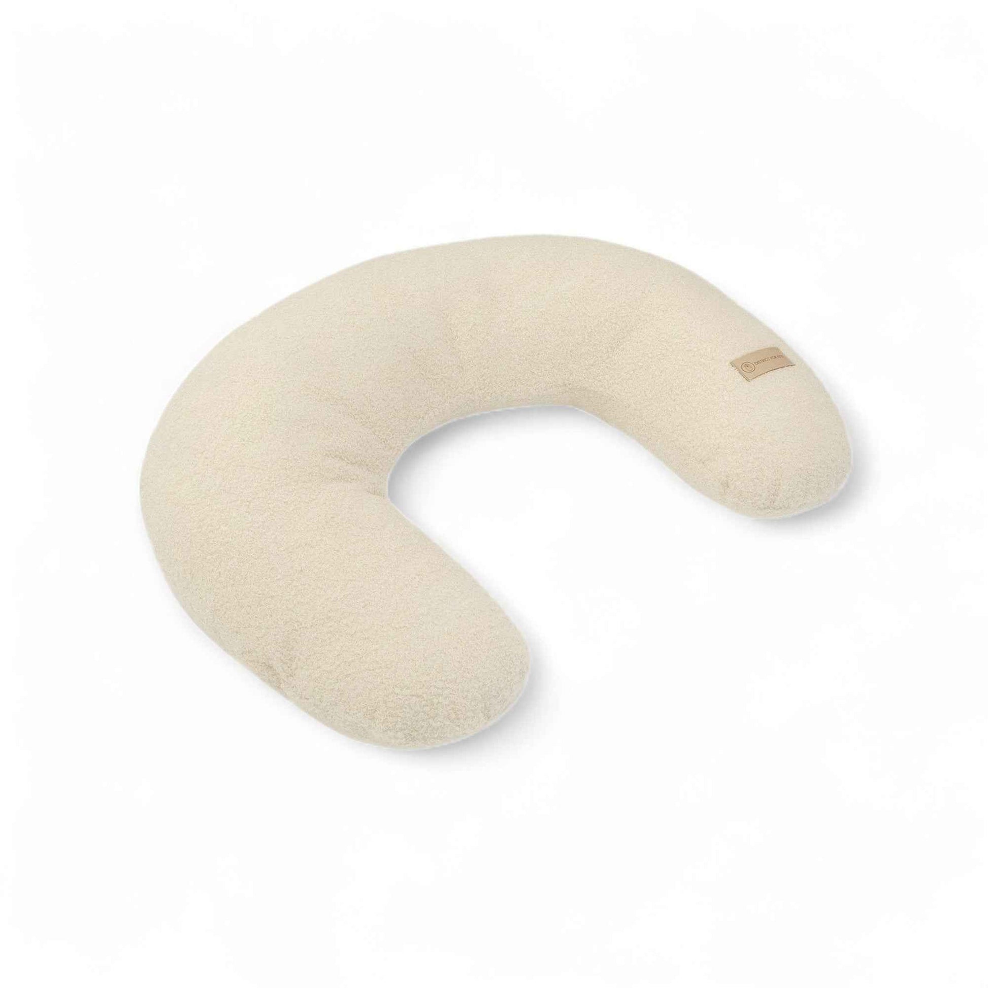 Stillkissen U-Form Teddystoff Boucle mit abnehmbaren Bezug – ergonomisches Mondstillkissen