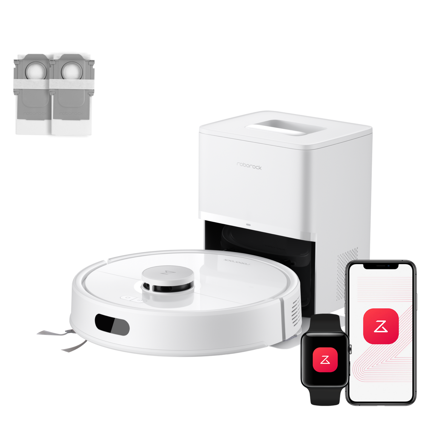 Roborock Q7 L5+ Set Saug- und Wischroboter mit Auto-Entleerungsstation mit zwei zusätzlichen Staubbeuteln