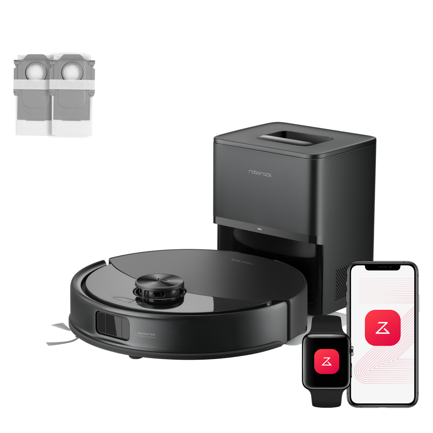 Roborock Q10 S5+ Set Saug- und Wischroboter mit Auto-Entleerungsstation mit zwei zusätzlichen Staubbeuteln
