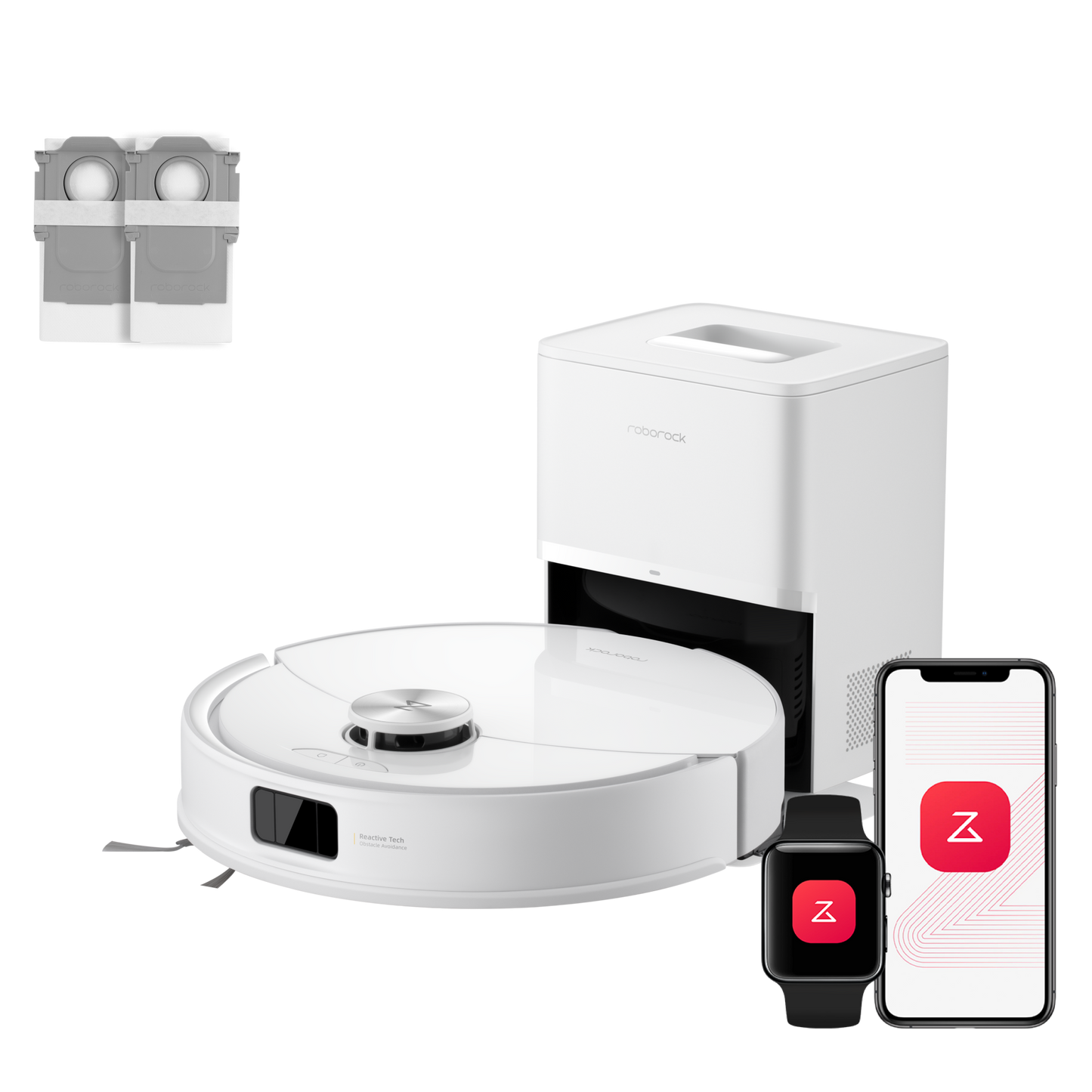 Roborock Q10 S5+ Set Saug- und Wischroboter mit Auto-Entleerungsstation mit zwei zusätzlichen Staubbeuteln