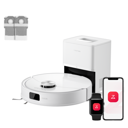 Roborock Q10 S5+ Set Saug- und Wischroboter mit Auto-Entleerungsstation mit zwei zusätzlichen Staubbeuteln