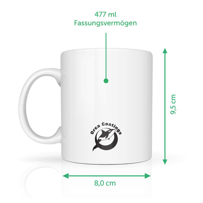 Bedruckte Tasse mit Spruch Engel ohne Flügel