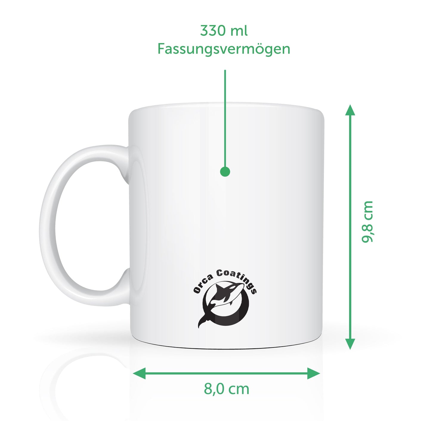 Bedruckte Tasse mit Spruch Herr lass Hirn regnen!