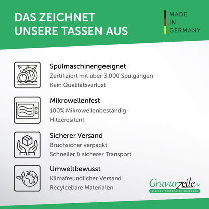 Bedruckte Tasse mit Spruch Ich bin Schwanger ich darf das