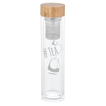 Teeflasche mit Sieb | verschiedene Motive