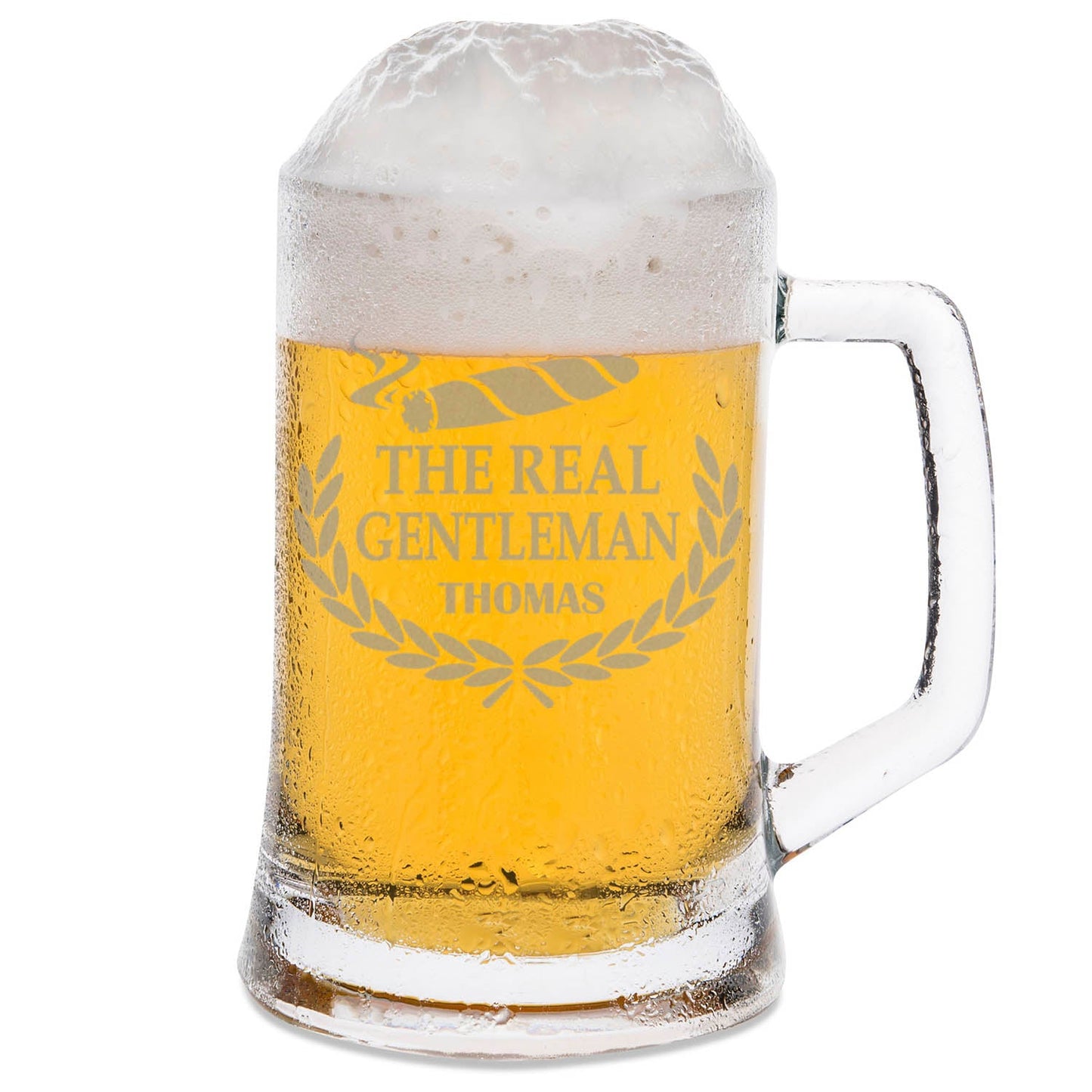Montana Bierkrug mit Gravur "The real gentleman" mit Namen
