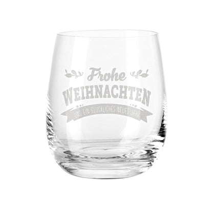 Teelicht mit Gravur - Weihnachtsdeko - Frohe Weihnachten, Glückliches neues Jahr