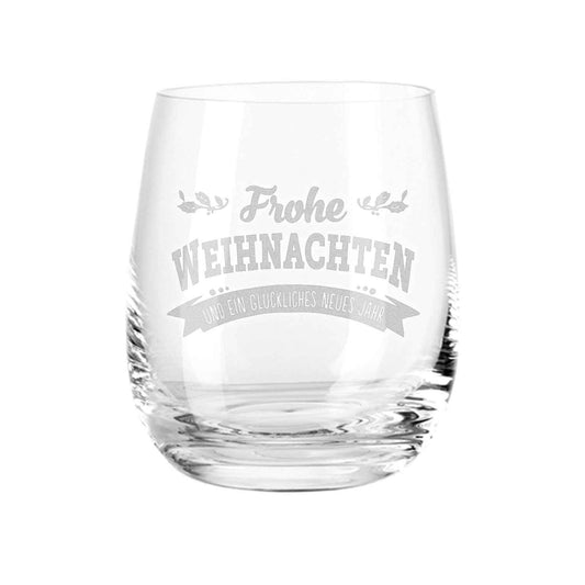 Teelicht mit Gravur - Weihnachtsdeko - Frohe Weihnachten, Glückliches neues Jahr