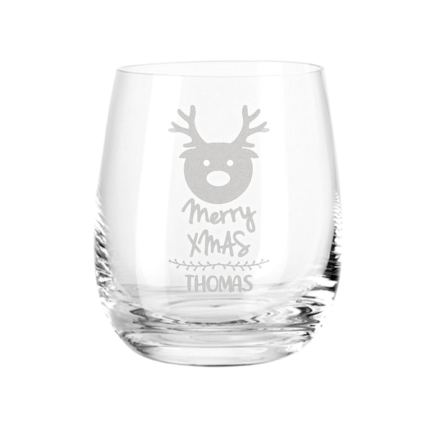 Teelicht mit Gravur - Weihnachtsdeko - Merry X Mas - Personalisiert mit Name