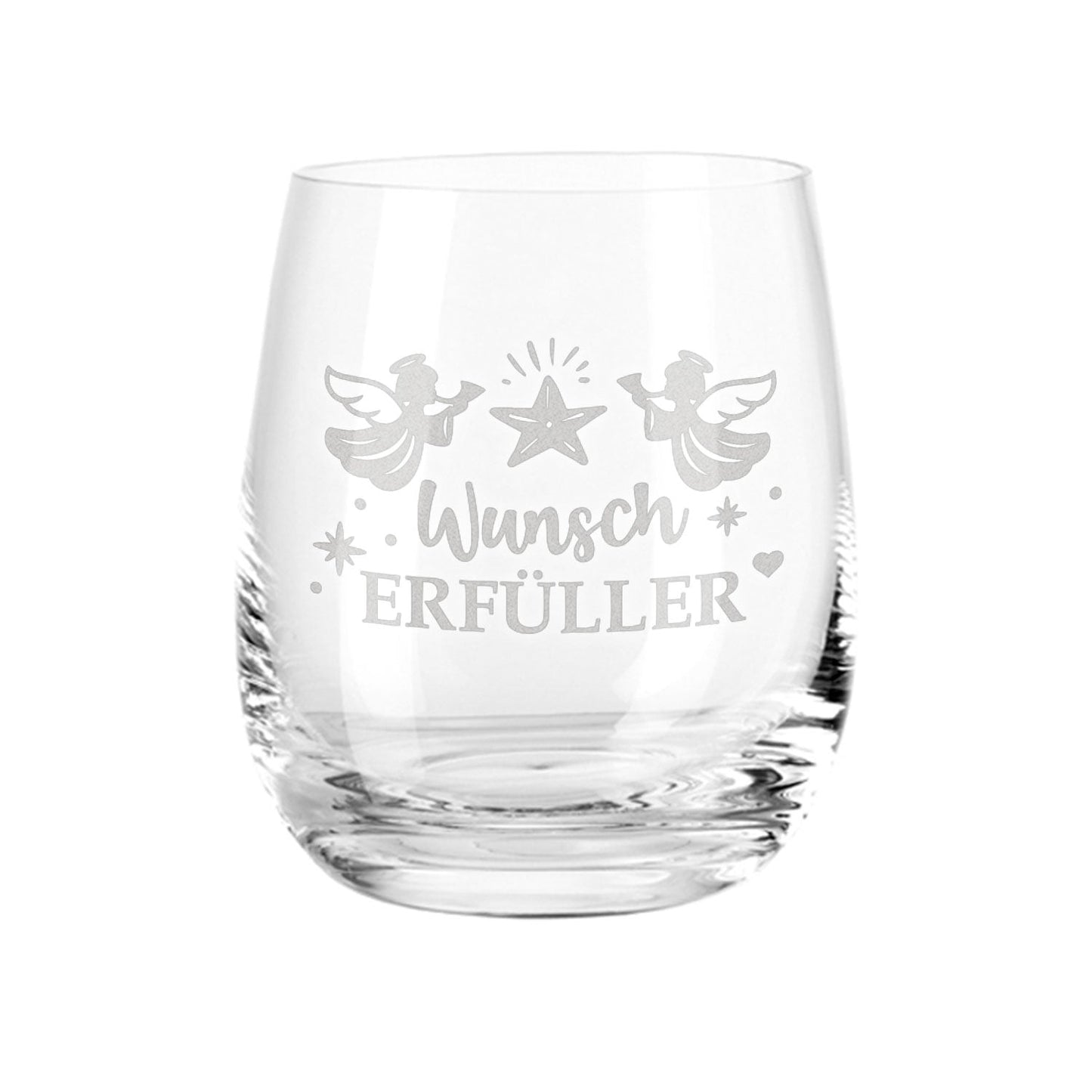 Teelicht mit Gravur - Weihnachtsdeko - Wunscherfüller Engel