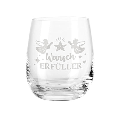 Teelicht mit Gravur - Weihnachtsdeko - Wunscherfüller Engel